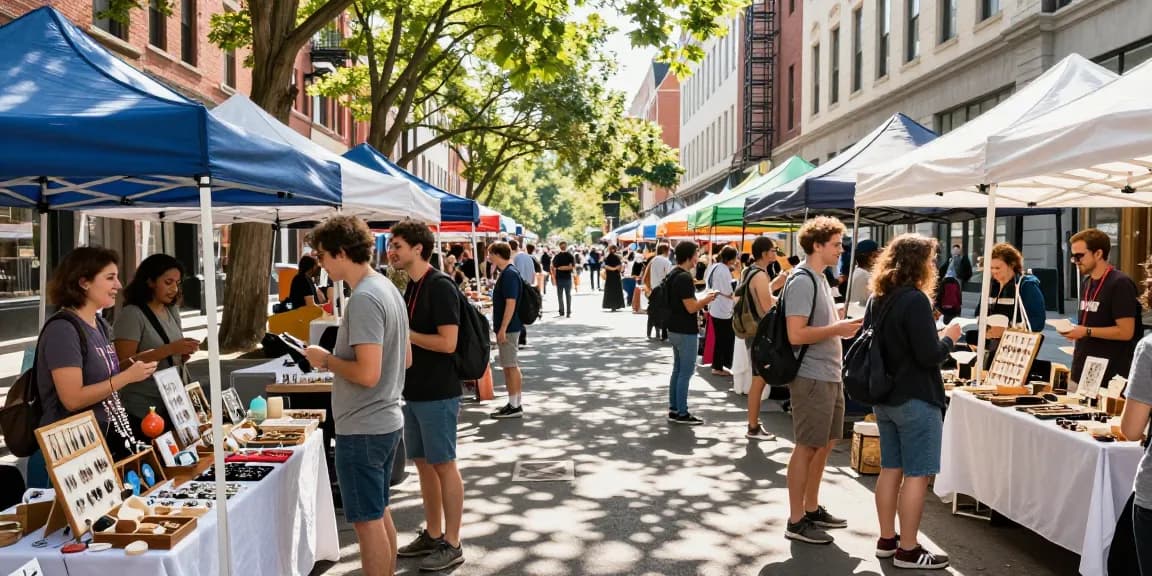 Engaging urban marketplace scene showcasing shopping experiences at https://forumup.org/shop/search.php?ca_id=&addr1=&addr2=&addr3=&schKeyword= with artisan goods and lively interactions.