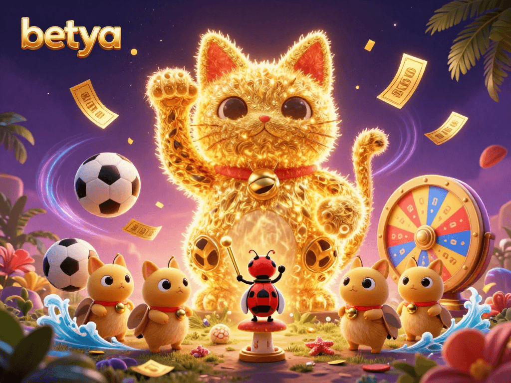 Betya showcases exciting sports betting action with vibrant, dynamic elements in 3D illustration.