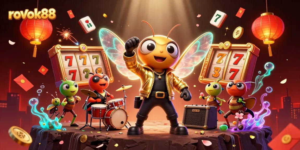 Spin to win big with rokok88's vibrant casino scene featuring slot reels and lucky symbols.