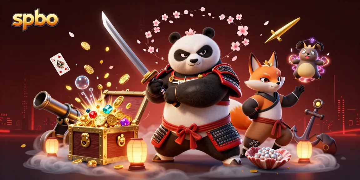 Engage with spbo by playing thrilling casino games in a vibrant, fantastical scene.