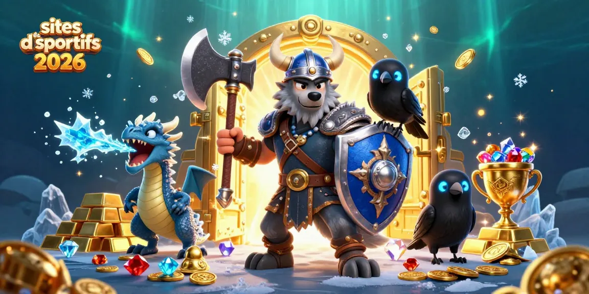 Viking et dragon illustrant les sites de paris sportifs 2026 avec une scène captivante et dynamique