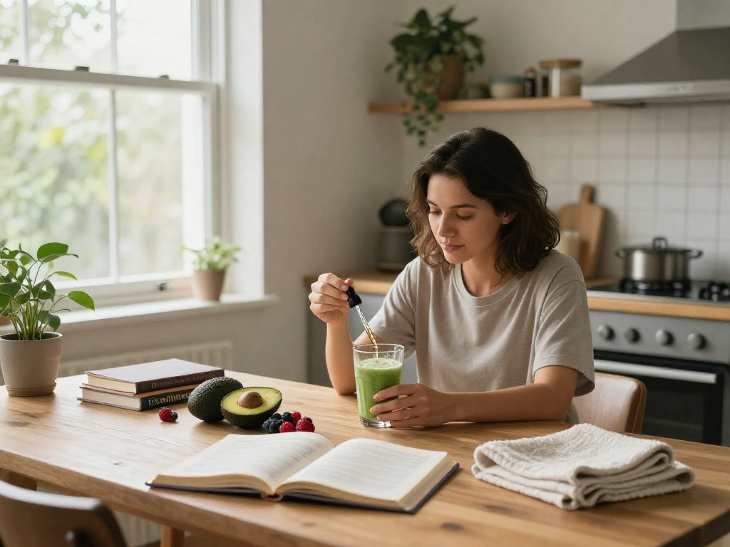 Buy pre-rolls online alongside premium CBD products and organic wellness essentials in a serene kitchen setting.