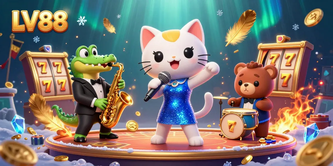 Experience thrilling gameplay at LV88 with our dynamic casino scene featuring engaging characters and vibrant elements.
