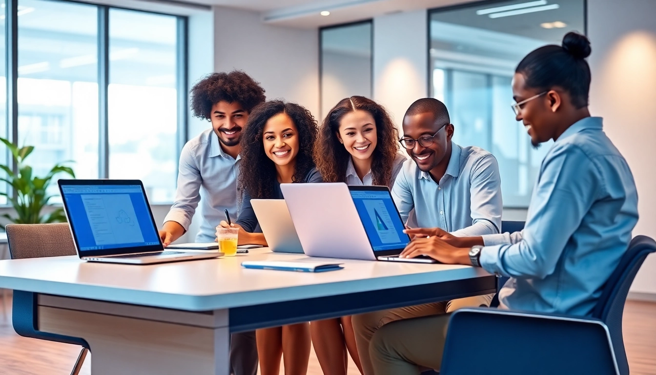 WPS官网下载 demonstrated in a modern office collaboration scene with diverse individuals using WPS Office.