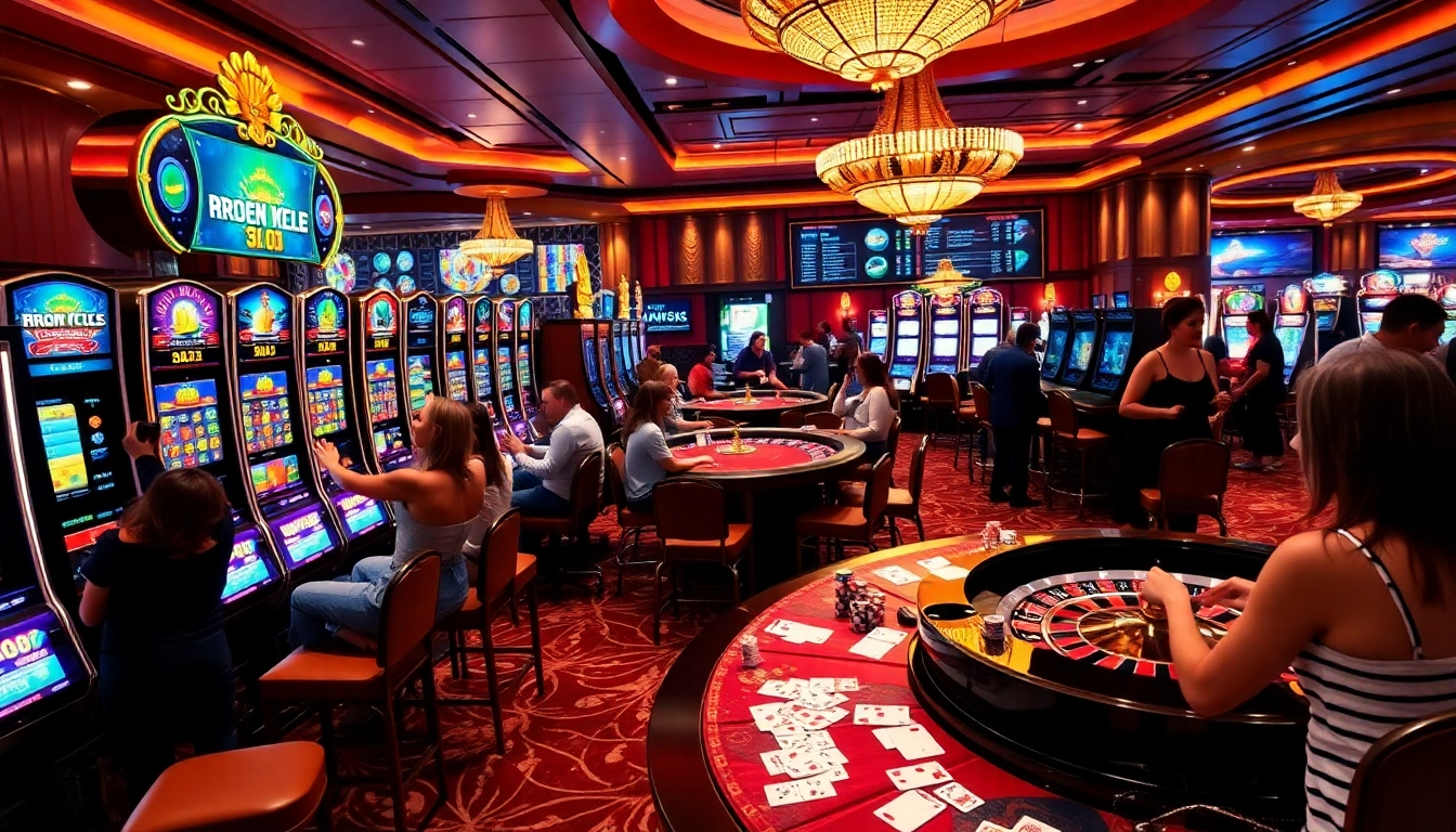 Experience the thrill of demo slot pragmatic games in a vibrant casino atmosphere with happy players.