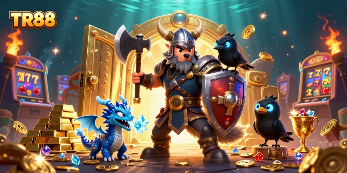 Engage with TR88's thrilling gaming realm featuring slot machines and dynamic casino elements.