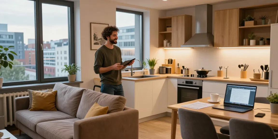 Monteurwohnung Hannover mit einladendem Empfang und modernem Ambiente für Reisende.