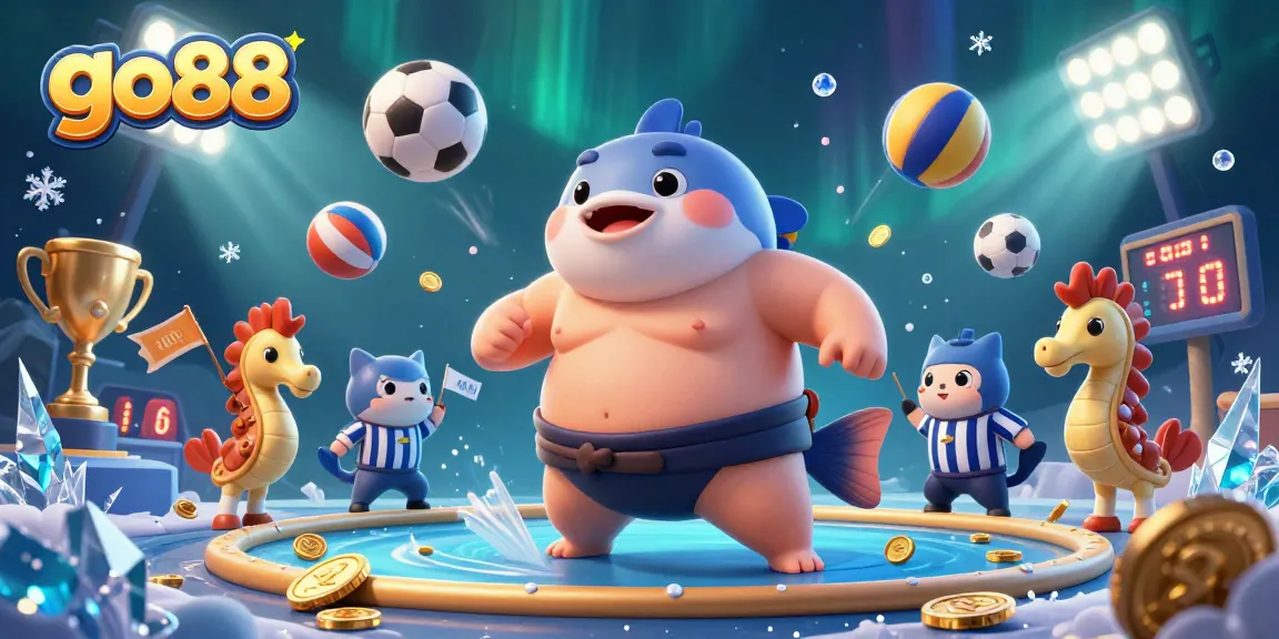 Engage with go88's immersive underwater casino experience featuring dynamic characters and game elements.