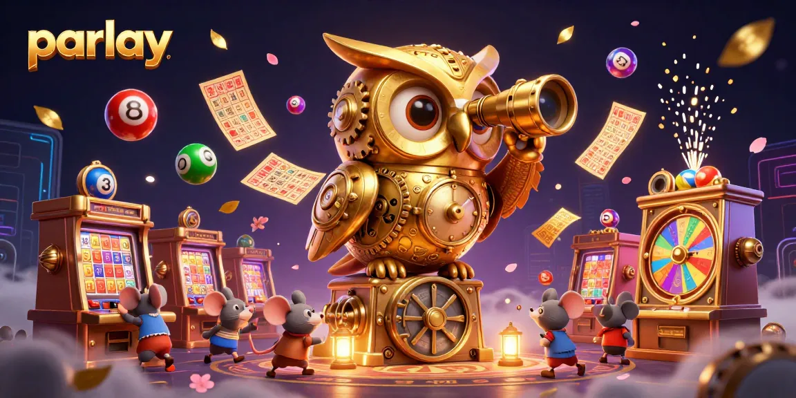 Engage in parlay bets with an exciting 3D scene showcasing gaming elements and vibrant casino atmosphere.