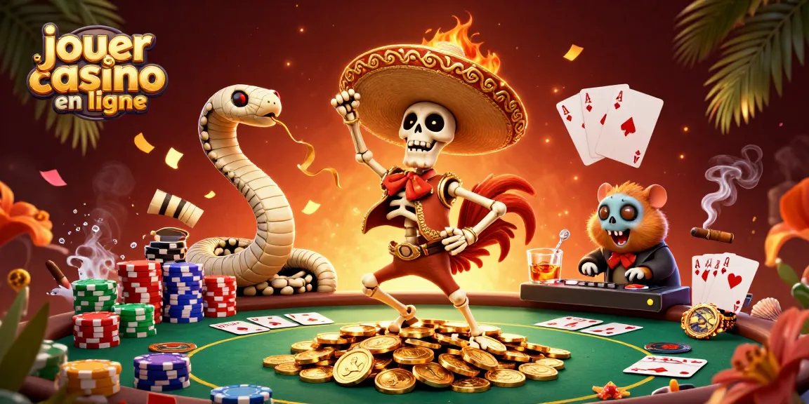 Jouer au casino en ligne avec un squelette mariachi dans une scène festive magnifique.