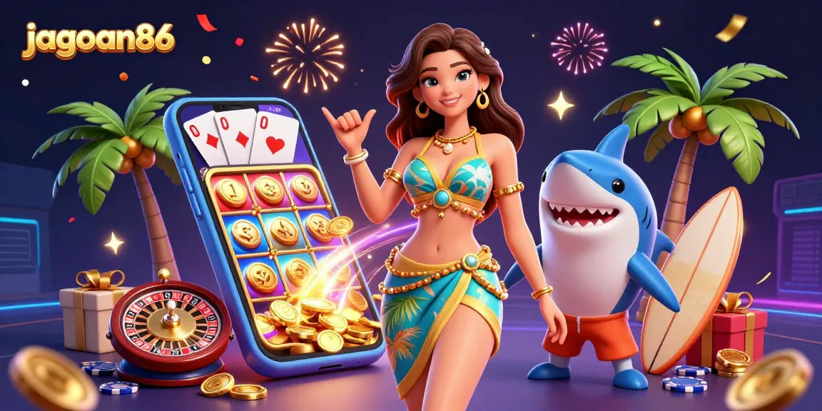 Experience thrilling gameplay with jagoan86 as vibrant casino elements come to life in an energetic scene.