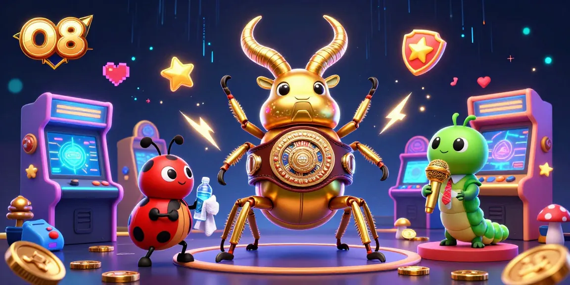 Join the fun with O8 as the giant stag beetle faces off in an epic casino showdown.
