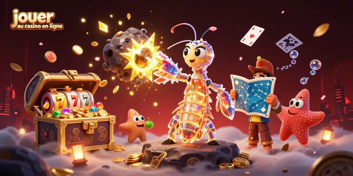 Découvrez comment jouer au casino en ligne avec des samouraïs galactiques et des éléments de jeu colorés.