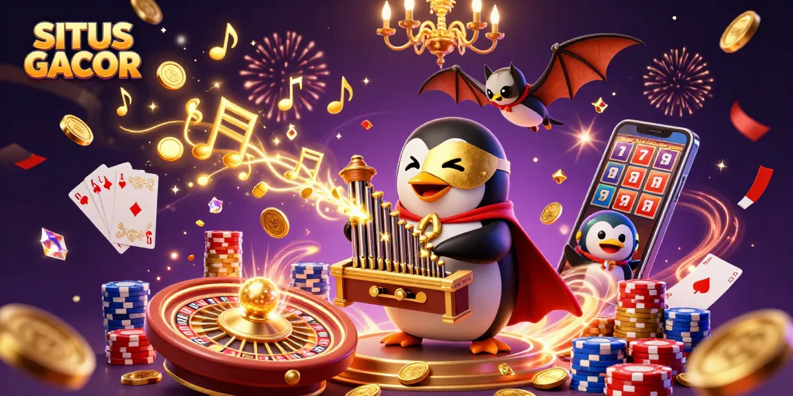Spin and win on the SITUS GACOR with exciting games and winning odds in this vivid 3D illustration.