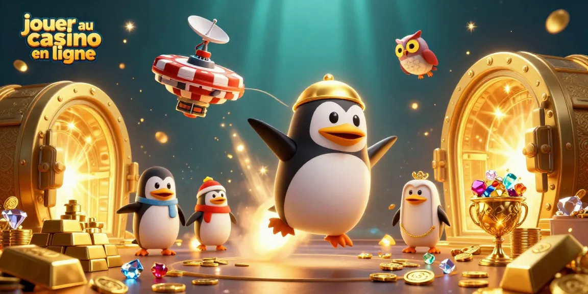 Jouer au casino en ligne avec un pingouin doré et un vaisseau spatial, trésors et jeux révélés