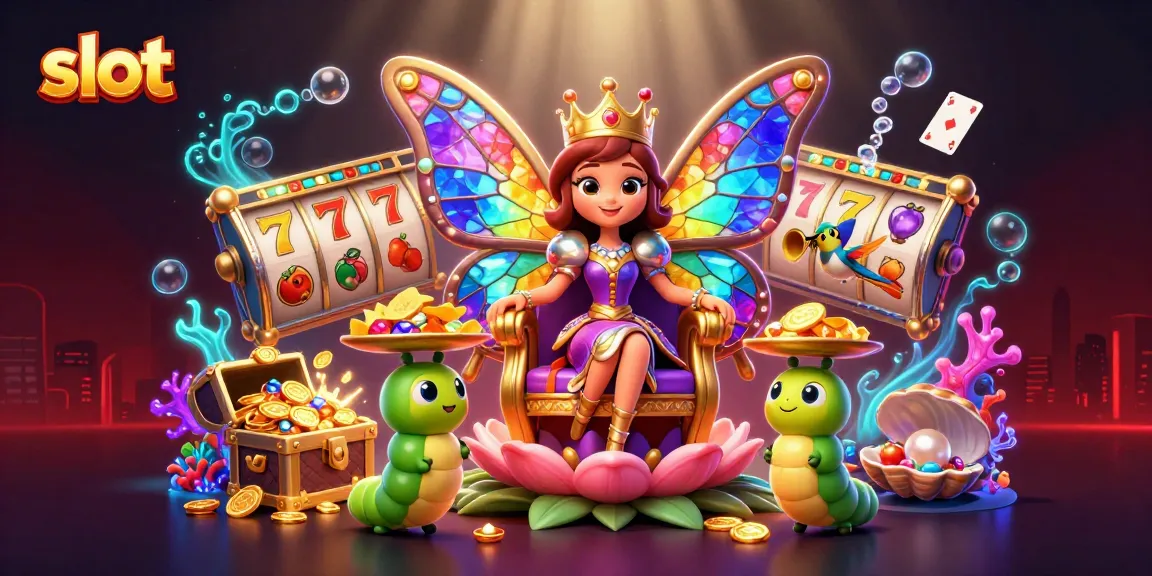 Spin the slot reels with vibrant colors and jewels in this 3D digital illustration showcasing action and excitement.