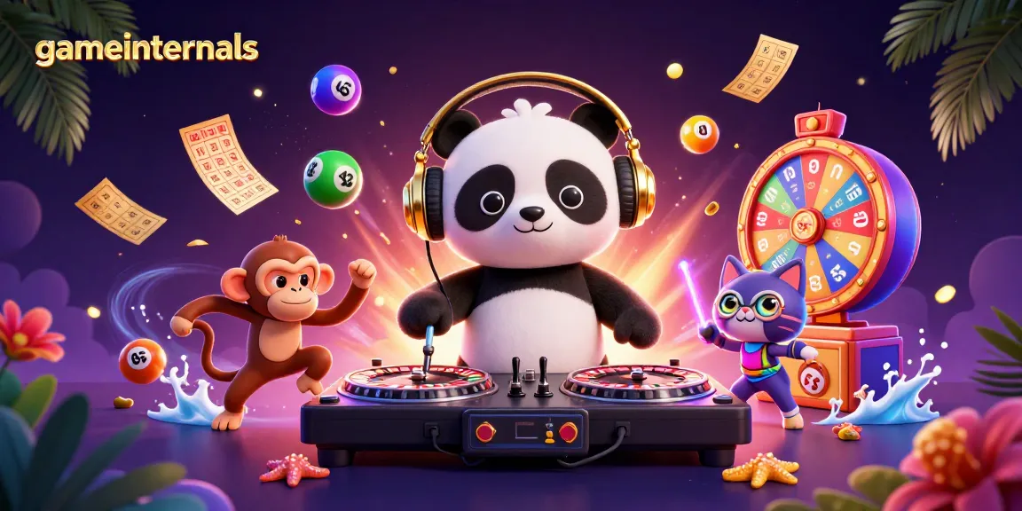 gameinternals showcases a lively casino scene with vibrant animals and dynamic gambling elements