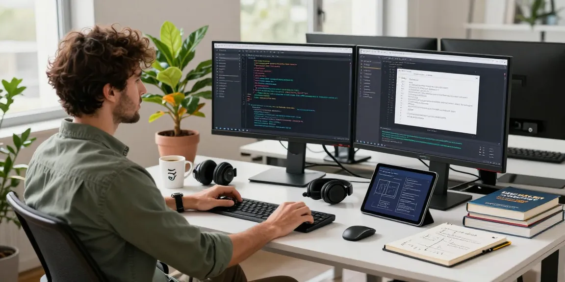 Dynamic software development workspace featuring telegram官网 integration with collaborative tools and modern tech elements.