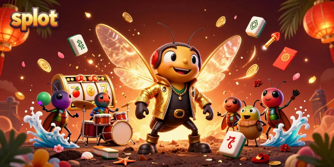 Win big at slots while enjoying a vibrant party scene of animated characters and casino elements.