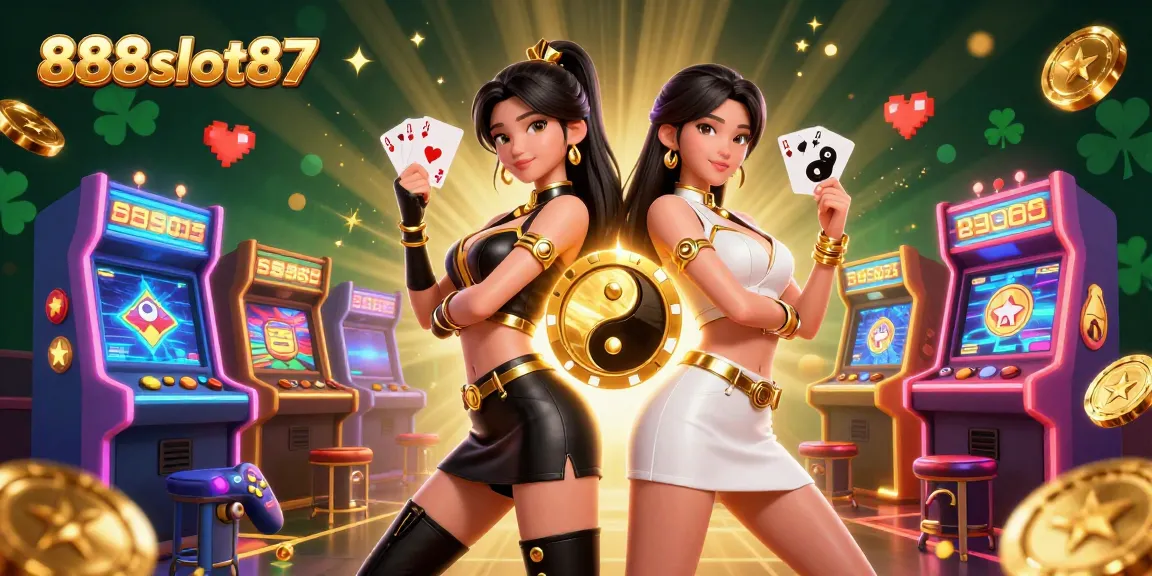 Experience thrilling action with 888slot87, featuring twin casino champions and vibrant game elements.