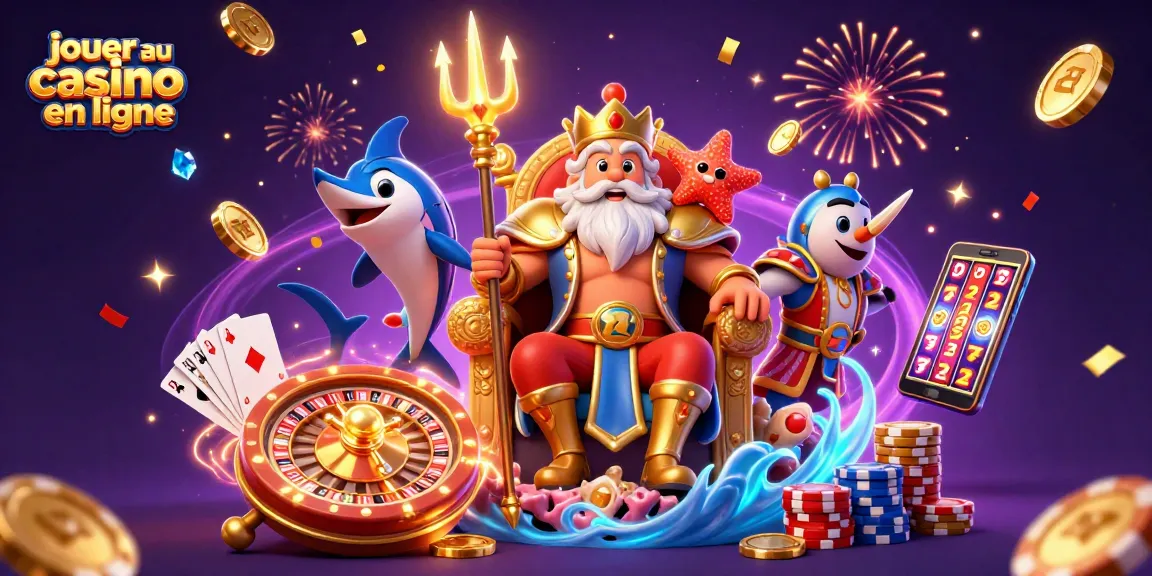 Jouer au casino en ligne sur une plateforme immersive avec Neptune et ses trésors.