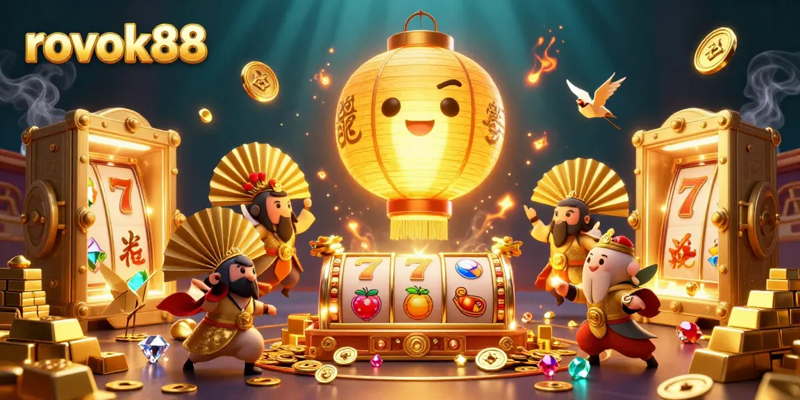 Experience the magic of rokok88 at the casino with vibrant slot games, golden treasures, and lively spirits.