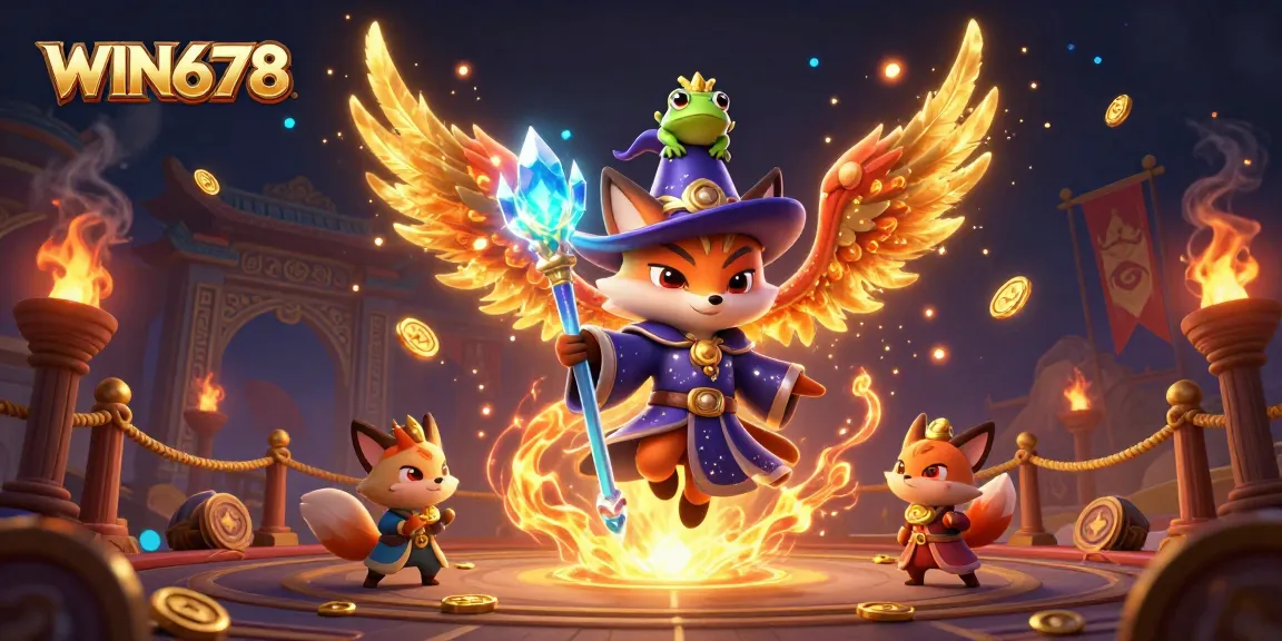Engage with the magic of WIN678 in this action-packed casino universe filled with vibrant creatures and betting tokens.