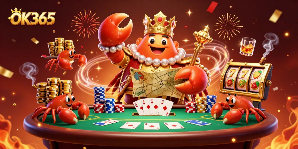 Engage with the thrilling world of OK365 casino games through vibrant illustrations.