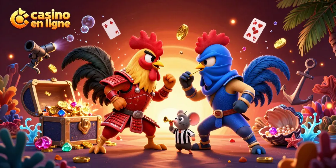 Jouer sur un casino en ligne avec des coqs guerriers, des trésors et des jeux animés