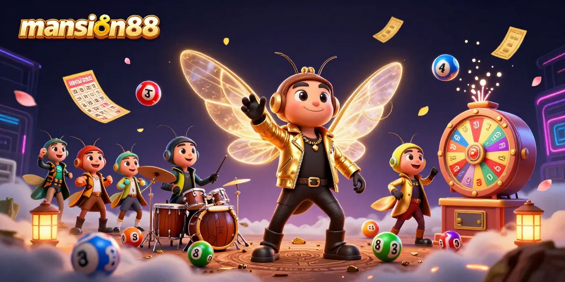Bettors explore exciting opportunities with mansion88, showcasing vibrant lottery elements and interactive game characters.