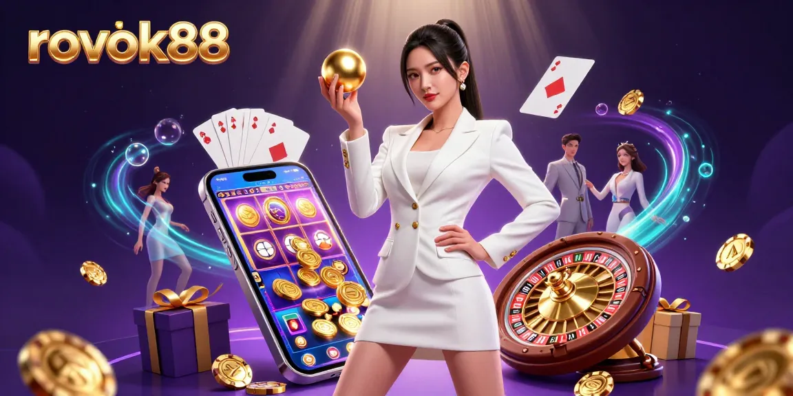 Experience thrill at rokok88 with captivating casino elements and a confident dealer.