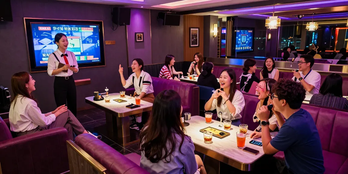 Experience vibrant Gangnam karaoke with luxurious private rooms and lively entertainment.