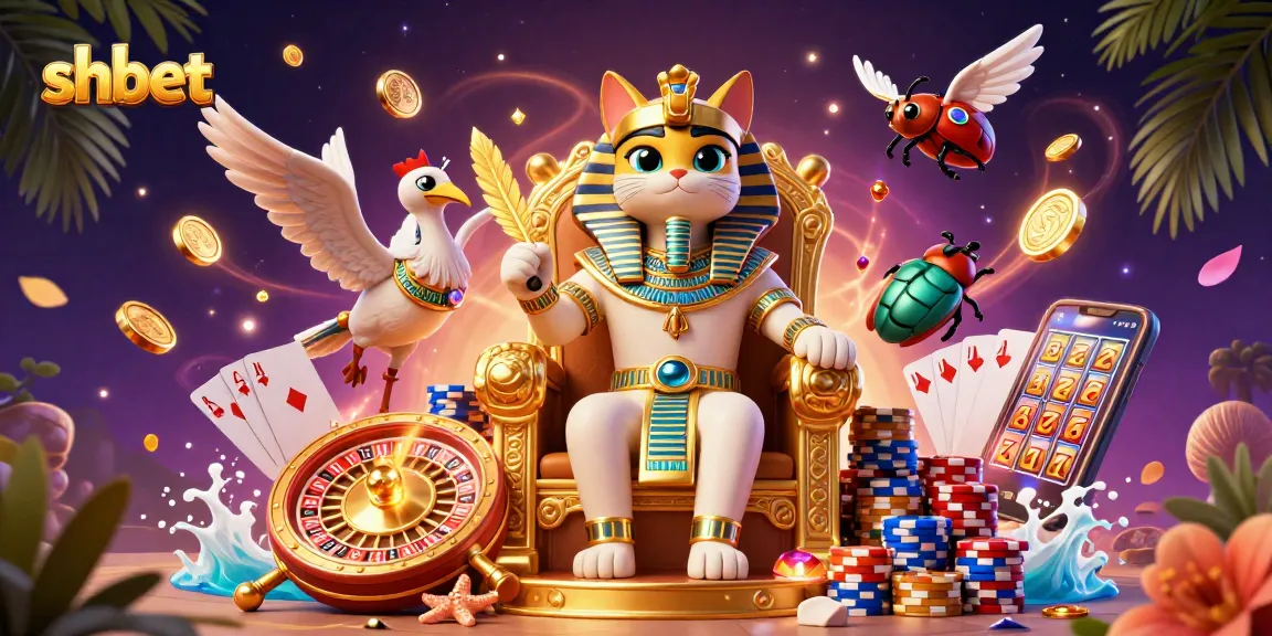 Experience shbet's vibrant casino scene with 3D characters and dynamic gaming elements.