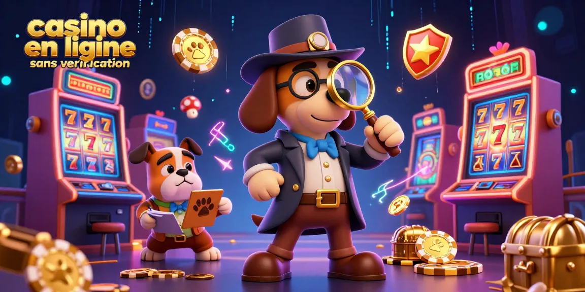 Découvrez le trésor avec notre illustration captivante de casino en ligne sans vérification, mettant en scène des détectives 3D en plein jeu !