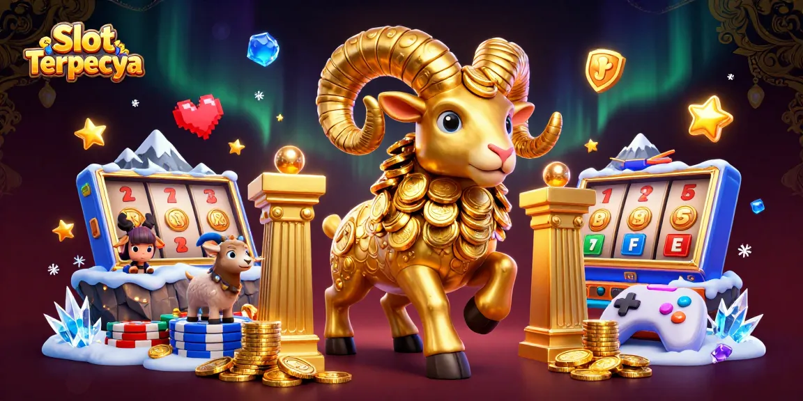 Experience thrilling wins with Slot Terpercaya featuring a golden ram and dynamic game elements.