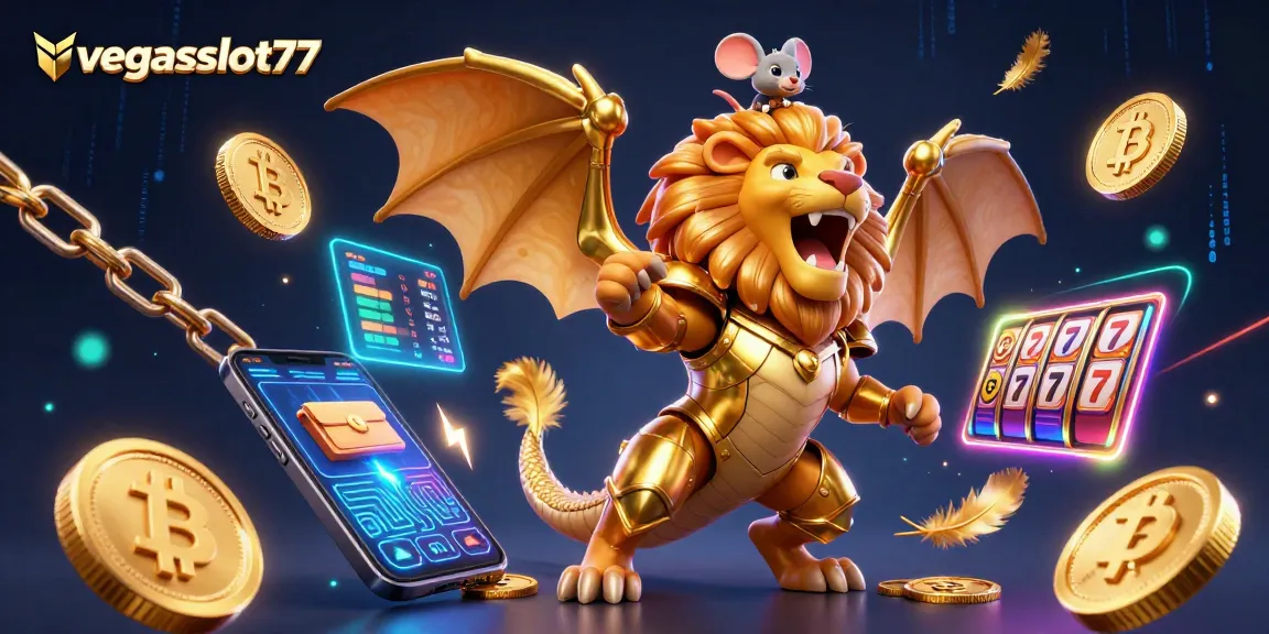Experience thrilling gameplay at vegasslot77 with a mighty chimera and slot elements.