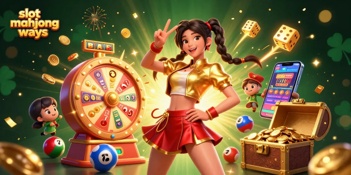 Experience the excitement of slot mahjong ways with vibrant 3D characters and dynamic casino elements.