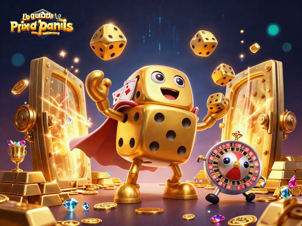 Experience the thrill with le guide des paris Prix d'Amérique, featuring vibrant casino elements and animated characters.