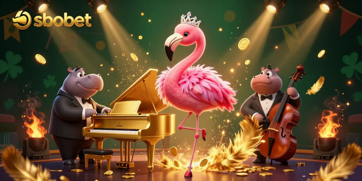 SBOBET delivers thrilling entertainment with vibrant cartoon casino characters playing in a colorful setting.