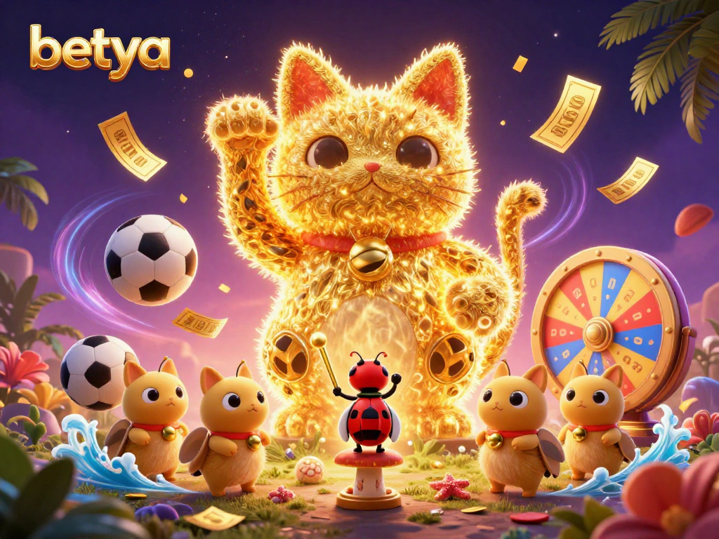 Betya showcases exciting sports betting action with vibrant, dynamic elements in 3D illustration.