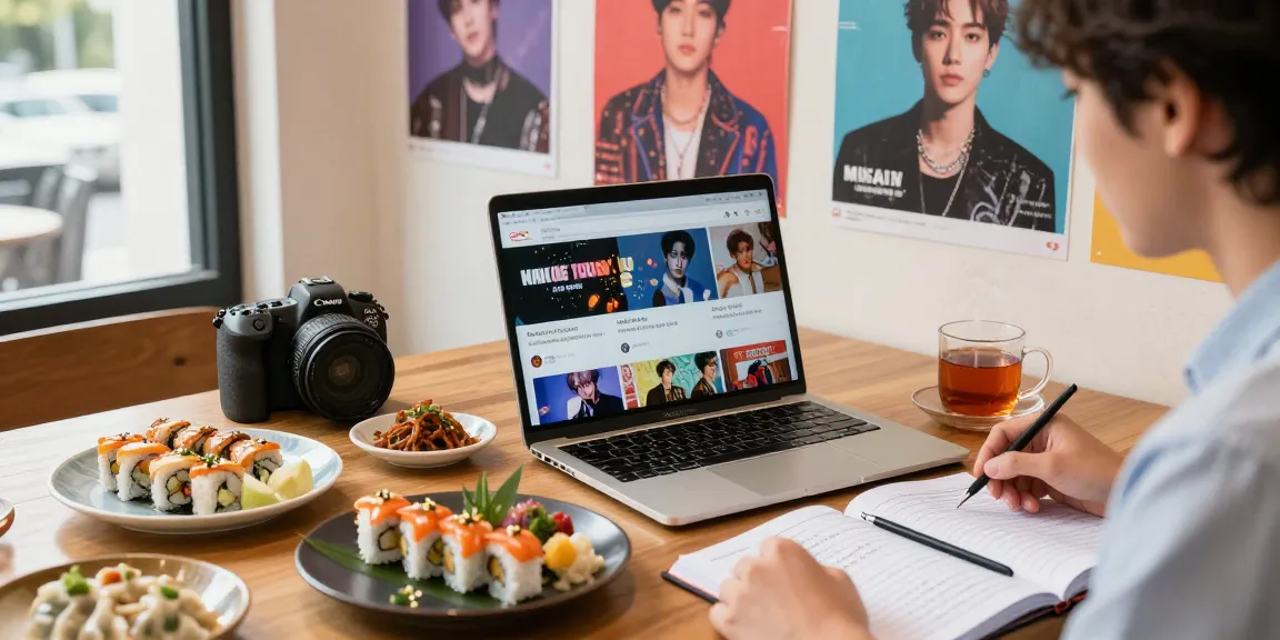 Explore Asian culture in Spanish at https://hanadultalk.com, enjoying sushi and K-pop while learning.