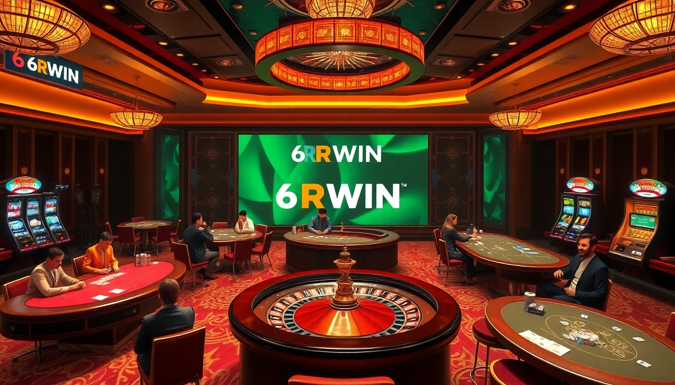 Experience the excitement of 6RWIN with lively casino gameplay and luxurious gambling atmosphere.