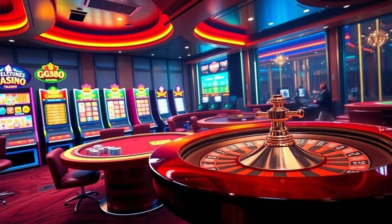 Experience GG88's thrilling gaming atmosphere with vibrant tables and professional service.