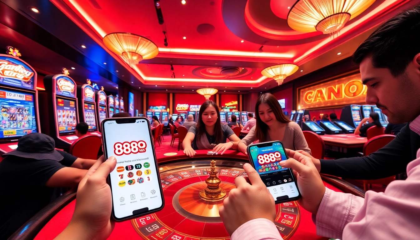 Exciting casino experience at 888new with vibrant gaming elements and a modern atmosphere.