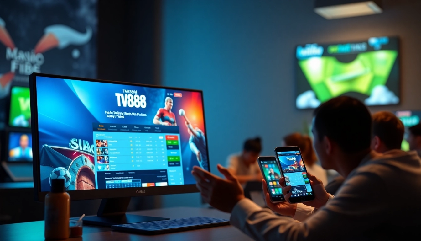 TV88's dynamic online betting interface showcasing user engagement and security