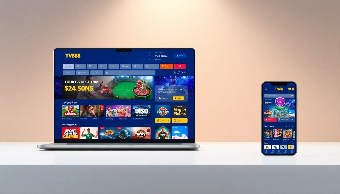 Experience TV88 with an engaging online betting interface showcasing diverse gaming options.