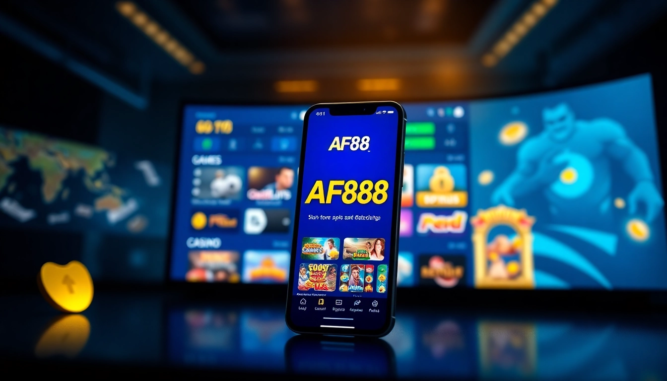 AF88 online betting interface showcasing exciting games and secure app features.