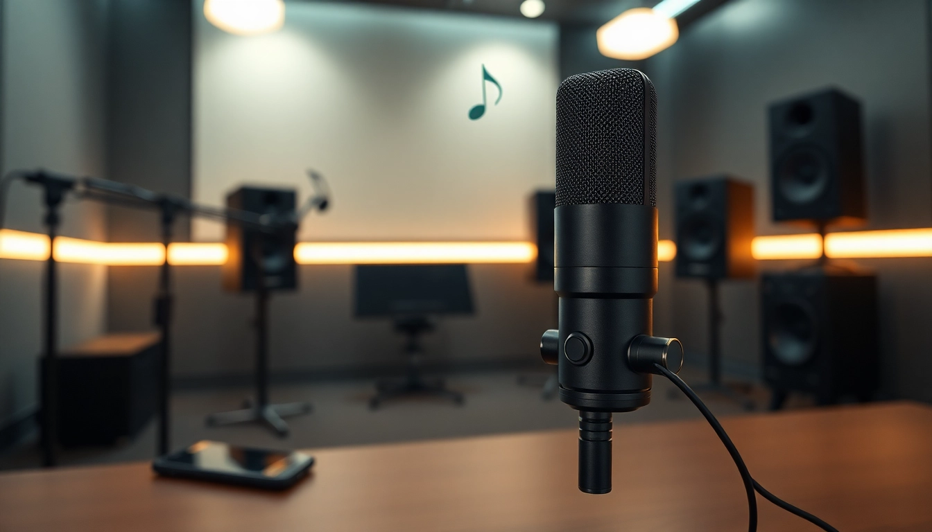 MV88 microphone in a modern recording setup, showcasing its premium design and sound capture capabilities.
