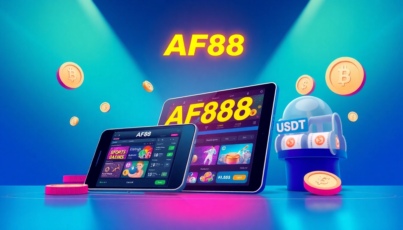 AF88 online betting platform interface featuring modern design and fast USDT transactions.
