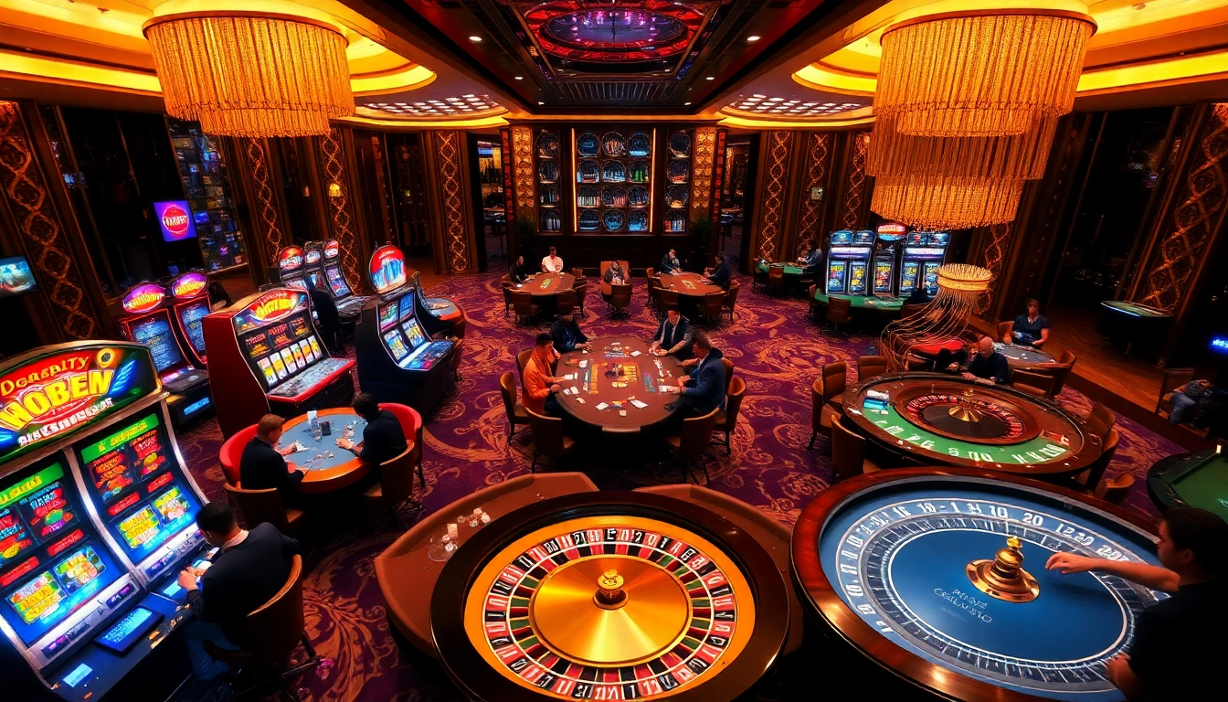 Exciting casino experience at https://urr88.com/ showcasing vibrant gaming tables and thrilling action.